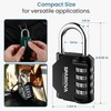 Sparkiva Black 4 Digit Combination Padlock for Gym Locker -