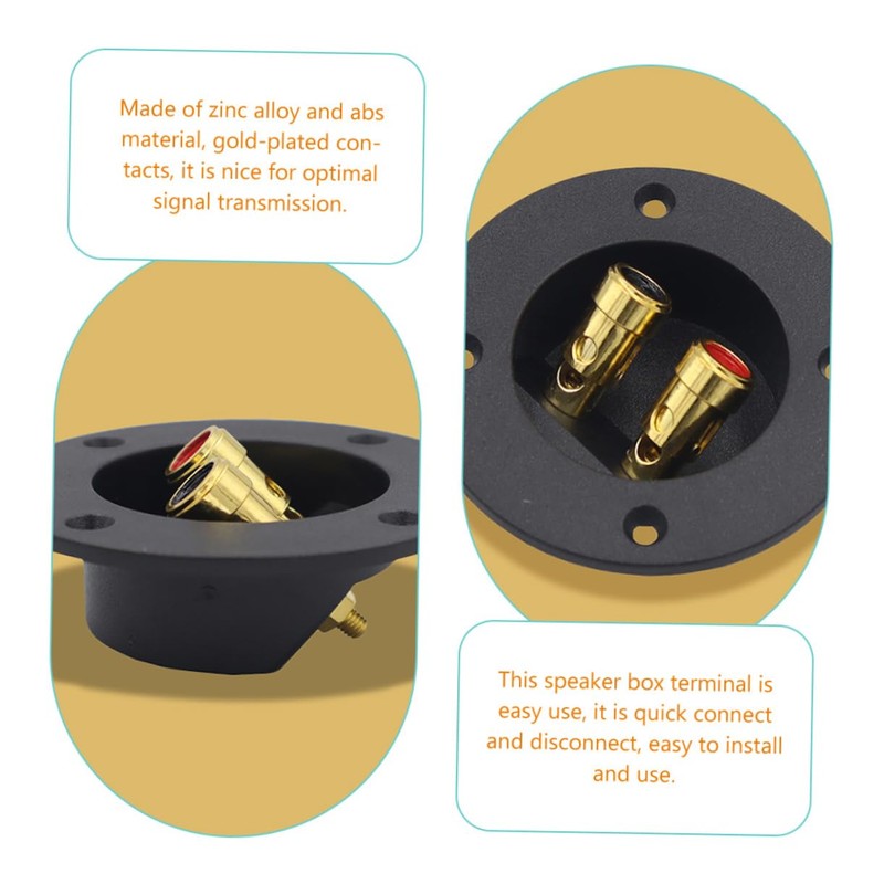 KICHOUSE 2pcs Audio Junction Box Speaker Terminal Crimp Terminals for