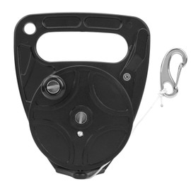 Diving Reel MultiPurpose Portable Diving Equipment with Handle Buckle Combination 289FT(Black )