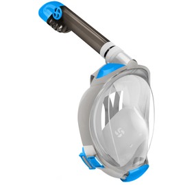 Greatever G2 Full Face Snorkel Mask with Latest Dry Top System,Foldable 180 Degree Panoramic View Snorkeling Mask with Camera Mount,Safe Breathing,Anti-Leak&Anti-Fog