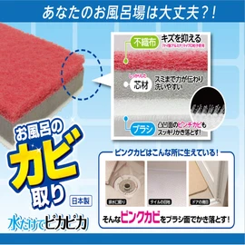 Towa Sangyo Bath Mold Remover, Red, Approx. 3.0 x 1.0 x 6.7 inches (7.5 x 2.5 x 17 cm), Shine with Just Water
