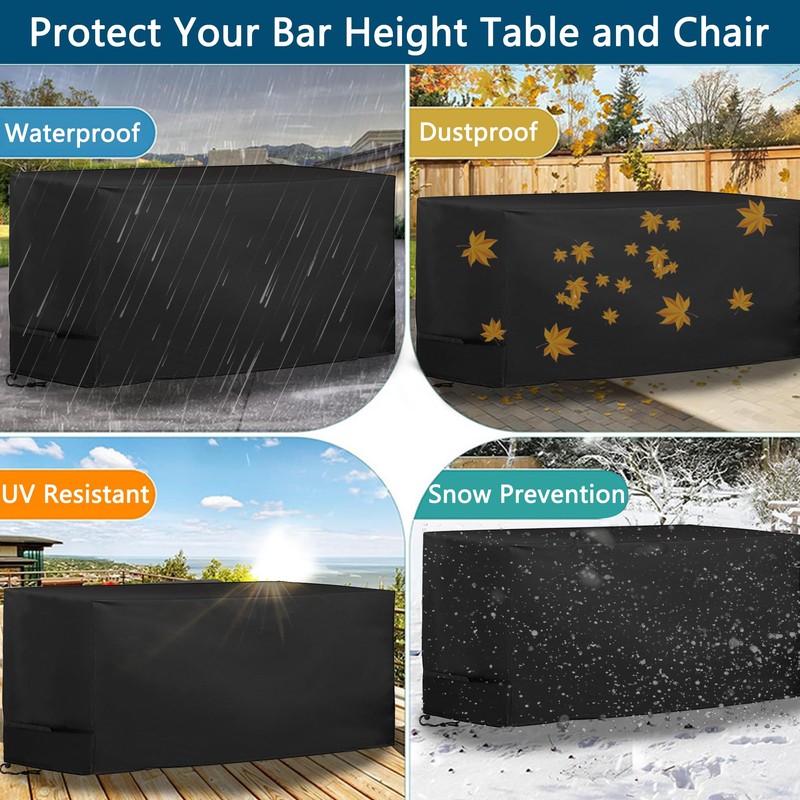 Bar Height Patio Set Cover, Bistro Set Cover for High