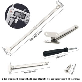 Nuyoah Flap Holder Flap Fitting Folding Hinge Flap Scissors Flap Support Stainless Steel Flap Hinge for Furniture Door Lid Support Hinge Cabinet Door (Pack of 2)