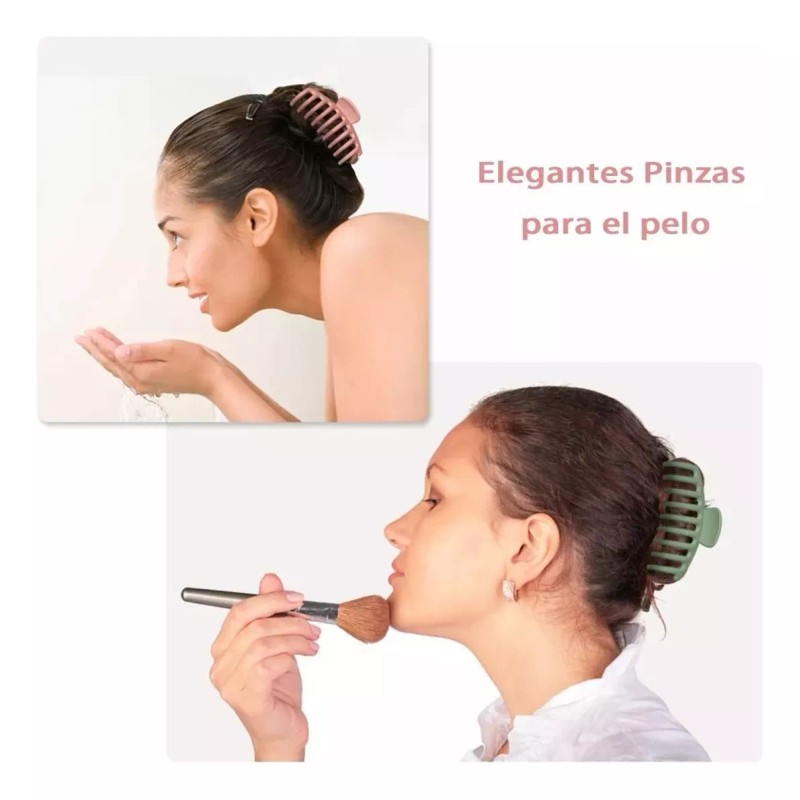 Pinzas Para Cabello Garra Fuerte 4pcs Antideslizantes