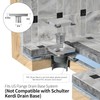 Bernkot Square Shower Drain 4", Matte Black Floor Drain with