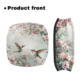 Luarisgur Walker Seat Covers for Ladies Spring Flower Hummingbird Universal Rollator Walker Seat and Backrest Covers Rollator Walker Accessories for Seniors