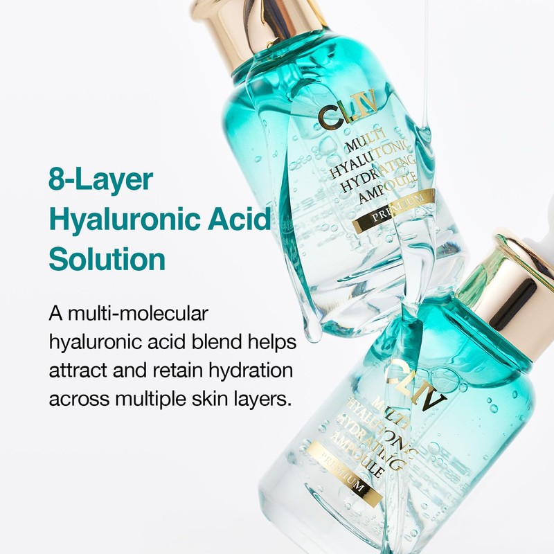 CLIV Multi Hyaluronic Hydrating Ampoule | 85% Hyaluronic Acid, 8-Layer