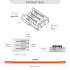 SEZO 3PIN 10mm LED Light Strip Connectors Kit 12PCS Transparent