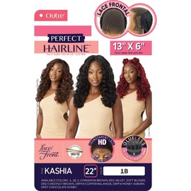 Outre Lace Front Wig - Perfect Hair Line 13X6 - Kashia (JET BLACK 1)
