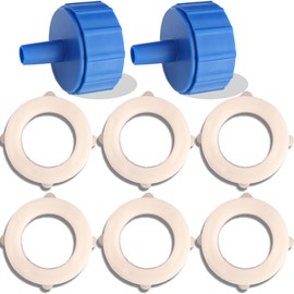 LeoTube 6-Pack Replacement Gasket Seals and 2-Pack Adapters for Sawyer Products Water Filtration System