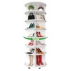 DIYYIDA 7-Tier 360° Rotating Shoe Rack Tower with Lockable Wheels