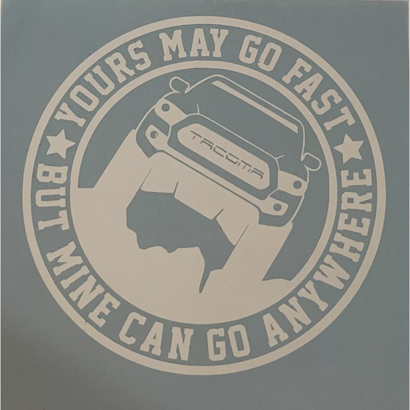 Oracal Toyota 4Runner decal, sticker, 7”, Select Your Color