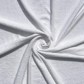 Pico Textiles 2 Yards Bolt - White 100% Cotton Terry Cloth Fabric - Sold by The Bolt - Ideal for Robes, Towels, Washcloths, Cleaning Cloths & Dish Rags