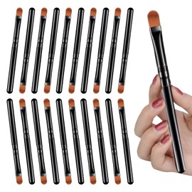 JERCLITY 20 Pieces Small Lip Brush/Concealer Brush, Also Be Used for Eye Shadow Brushes, Nail Gel Brushes, Both Reuse and One-Time Applications(9cm)