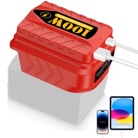 JJFX PD100W Output Adapter for Milwaukee 18V for M18 Battery, Power Source Adapter with 24W USB Port QC3.0 & 100W Type C Port PD3.0 Charging for Phone, Tablets, Laptop, USB Fan (Adapter Only)