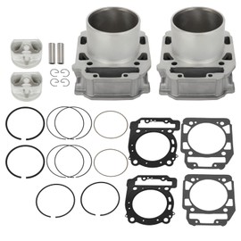 ANGLEWIDE 420685244 420630850 420630210 Cylinder Head Piston Gasket Top End Rebuild Kit Compatible with 2003-2006 for Bombardier for Outlander 400 2003-2003 for Bombardier for Outlander 400 HO 2x4