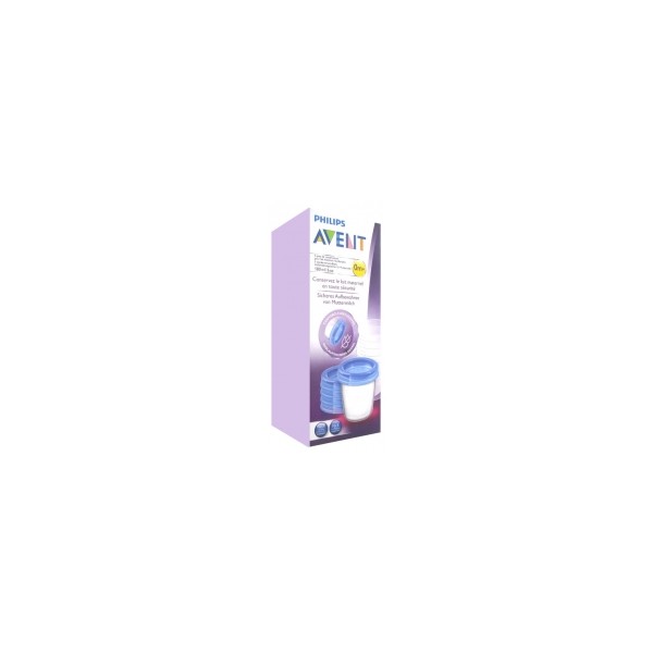 Avent Food Storage Cups for Maternal Milk Reusable 180ml 0