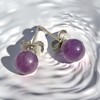 Gemstone Pearl Stud Earrings | 6 mm | in Velvet