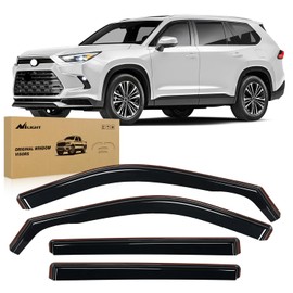 Nilight in Channel Window Deflectors for Highlander 2020 2021 2022 2023 2024 Vent Window Visors, Rain Guards-4PCS