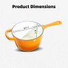 1.75QT Cast Iron Pot Premium Cast Iron Cookware Enameled Cast