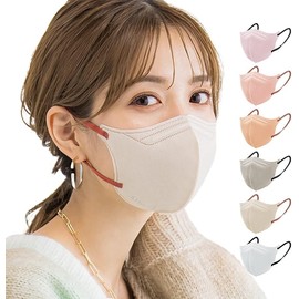 [KANEYAMA] 5Dマスク【カケン試験済】【肌へのカサつき対策】 CICIBELLAマスク（10枚×2パック） バイカラーマスク 立体マスク 不織布マスク 血色マスク カラー くちばし 使い捨て 小顔 耳が痛くならない カラーマスク小顔マスク ＼冷感マスク追加／ (オールドレース)