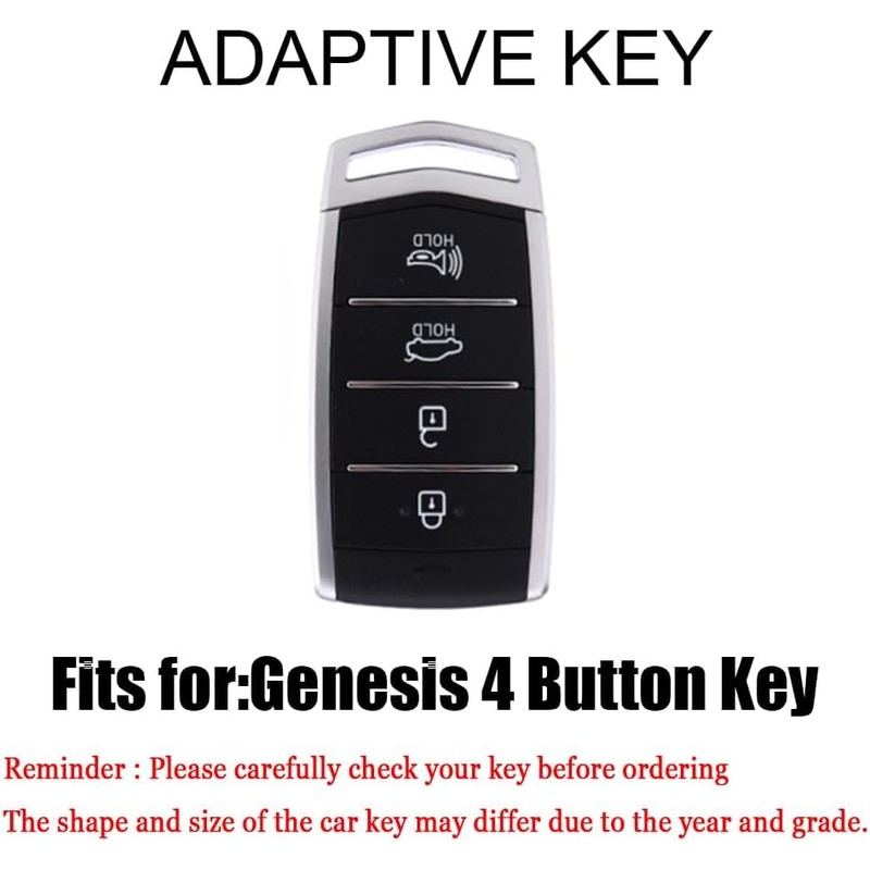 TECART Key Case Fit for Genesis G70 G80 Soft TPU