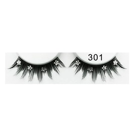 Artificial Effect Lashes 301 with Strass Flowers