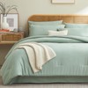 Cupocupa Queen Comforter Set with Sheets,Sage Green 7 Pieces Bed