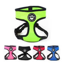 Dog Harness Puppy Harness Small Dog Harness Waterproof Soft Mesh Fabric Dog Puppy Pet Adjustable Harness Lead Leash Clip (XS, Green)