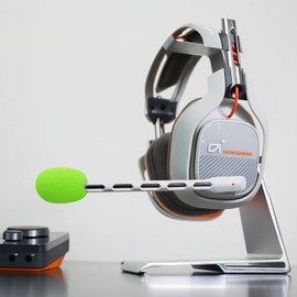 LEFXMOPHY A40 Pop Filter Replacement for Astro A20 A30 A40 A50 A40TR Gaming Headset Microphone Foam Windscreen Green Mic Cover, 3-Pack