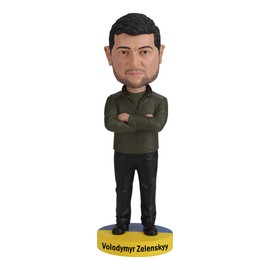 Royal Bobbles Volodymyr Zelenskyy Bobblehead, Premium Polyresin Lifelike Figure, Unique Serial Number, Exquisite Detail