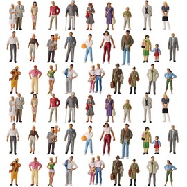 60 Pieces Human Doll Character Human Figure Painters 1:43 Railway Model Building Model Diorama P4310-60-NJP