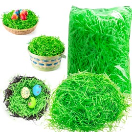 Easter Baskets Filled with Papyrus, Oversized Packages of Grass Recyclable Paper, Crepe Paper, Shredded Paper Decorations, Party Decorations, Creative Easter Egg, and Gift wrap Decorations 1/2 Pound
