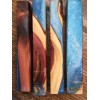 1 Pen Blank Hybrid Stabilized Cedar Epoxy Blue
