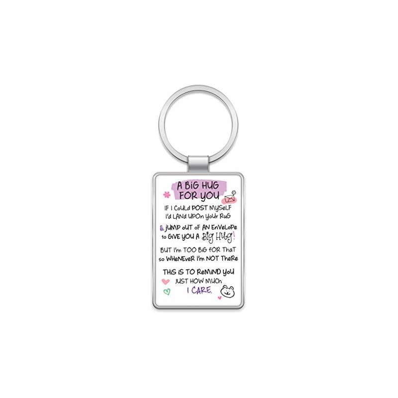 Inspired Words Keyring - A Big Hug For You -