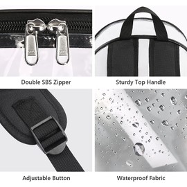 Mochila Transparente de PVC Resistente, Mochila Elegante e Impermeable para Mujeres, Mochila Transparente Pequeña Resistente para Adultos, Mochila para el trabajo, el festival y el concierto