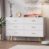 JOZZBY Dresser for Bedroom with 6 Drawers, Wooden White Dresser
