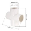sourcing map PVC Pipe Fitting 4 Way Cross Schedule 40