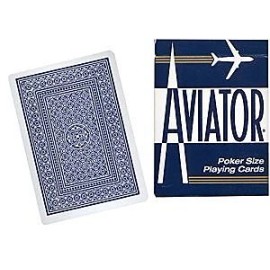 Murphy's Magic Supplies, Inc. Cards Aviator Jumbo Index Poker Size (Blue) Playing Cards