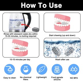 LEOEASIY 6 pieces Jawline trainer, comes with 1 storage box, jawline gum, jaw trainer, face muscle trainer, soft and wear-resistant, robust and durable