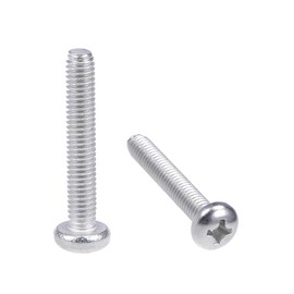 uxcell M4x25mm Machine Screws Pan Phillips Cross Head Screw 304 Stainless Steel Fasteners Bolts 20Pcs