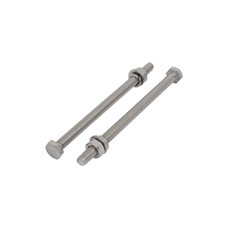 Sourcingmap 5 Set M6x100mm 316 Stainless Steel Hex Bolts w