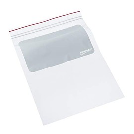 Minigrip Red Line MGRL2W0810 Polyethylene (LDPE/LLDPE Blend) Clear Reclosable Bag, 10" Length, 8" Width (Pack of 1000)