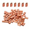 sourcing map Copper Duplex Oval Crimping Sleeve 1/16"(1.5mm) Cable Ferrule