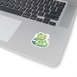 Cute Dragon Sticker, Adorable Decal for Laptops, Water Bottles, Scrapbooks, and More - 4 Sizes Available - Decorative, Decor - size: 2" × 2", surface: White