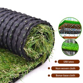 ALTRUISTIC Thick Realistic Artificial Grass Mat Customized Sizes, 5ft x 14ft Synthetic Fake Astro Turf Indoor Outdoor Garden Lawn Landscape, Faux Grass Rug with Drainage Holes