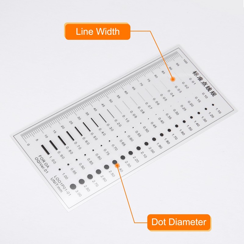 HARFINGTON 3pcs High Precision SEC Size Estimation Chart 107x47mm 0.16mm