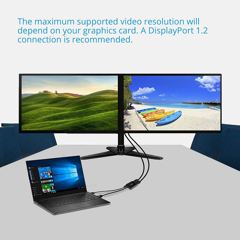 gofanco Mini DisplayPort to Dual DisplayPort MST Hub - mDP