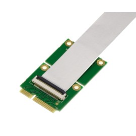 KALEA-INFORMATIQUE PCIe x4 to MiniPCIe Riser Adapter with 6" or 10" Shielded Ribbon Cable to mount a 4X PCI Express Card to a Mini PCIe connector