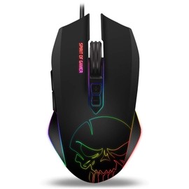 SPIRIT OF GAMER - Gaming Mice ELITE-M40 - LED Backlit 10 Effects + RGB Colours - 6 Resolution Levels - Up to 4000 DPI Max - 5 Customizable Profiles - 7 Programmable Buttons